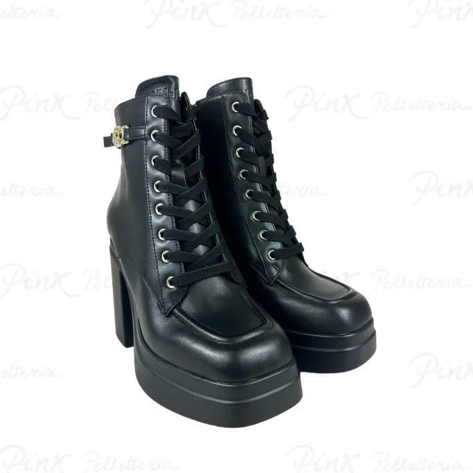 -LIU JO Jona 03 Anfibio con Tacco Calf SF4223P010222222 Black