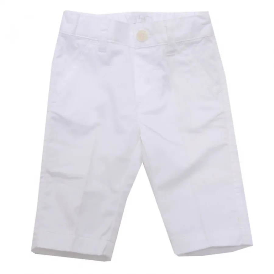 7602AH pantalone bimbo IL GUFO white cotton trouser kids