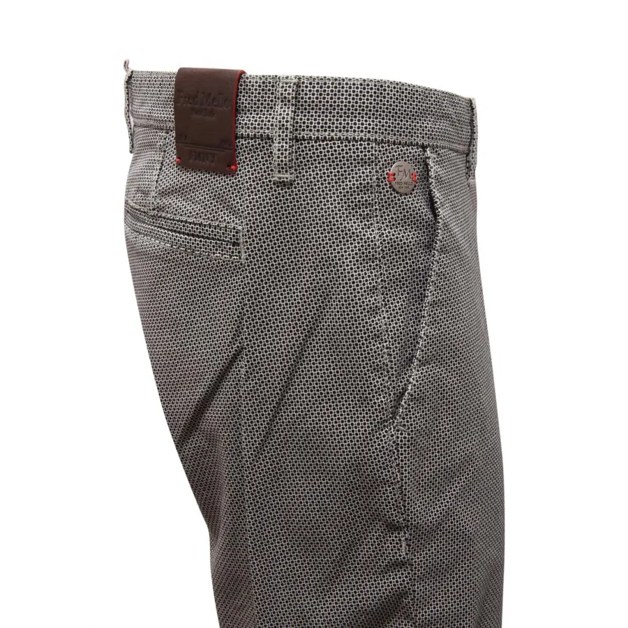 7631AQ pantalone uomo FRED MELLO man trousers black/white