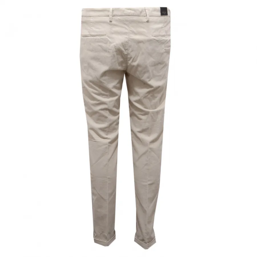 8419AG pantalone uomo BRIGLIA off white corduroy trouser man