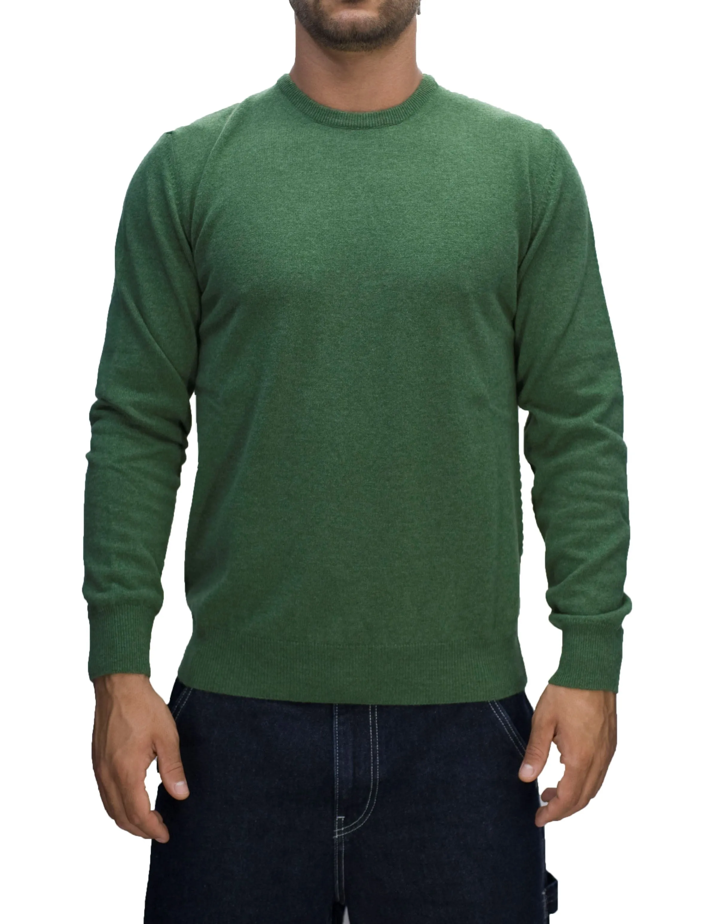 A-B-Kost  Girocollo puro cashmere verde     