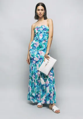 ABITO TWILL VISCOSA LOGATO FANTASIA BLU GAELLE PARIS