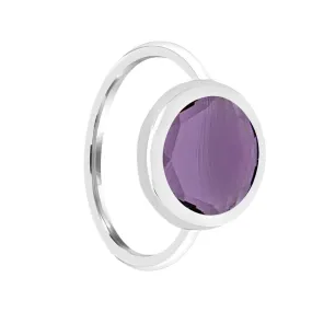 Anello in argento 925 con pietra rosa mis 10
