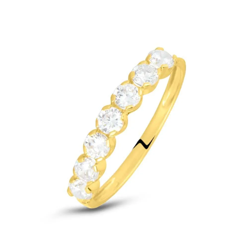 Anello Riviere Claire Oro Giallo 375/1000 Cubic Zirconia Bianco 1424817