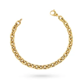 Bracciale rolò ovalini sfaccettati in oro giallo 18kt