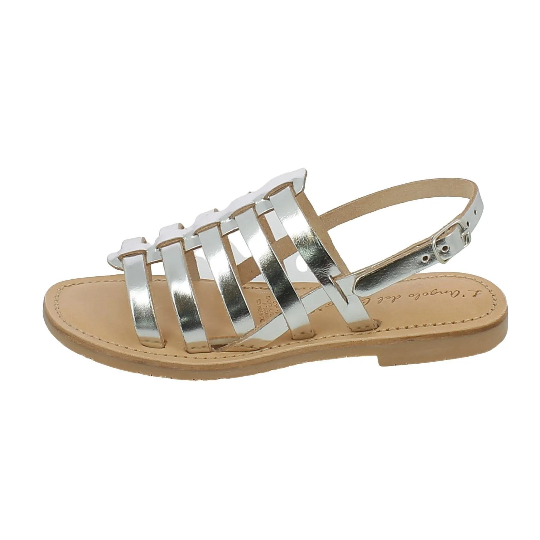 BRAND  Sandalo con listini argento 