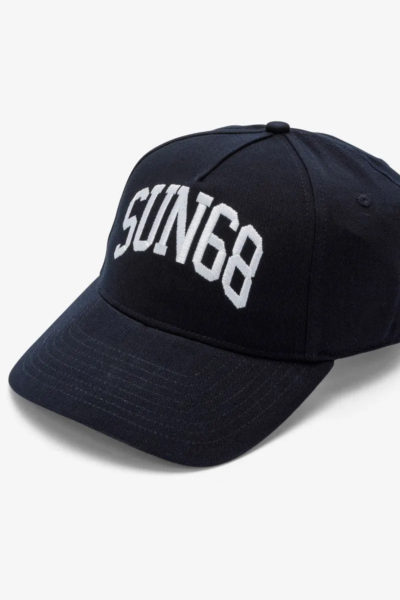 Cappellino con logo uomo Blu