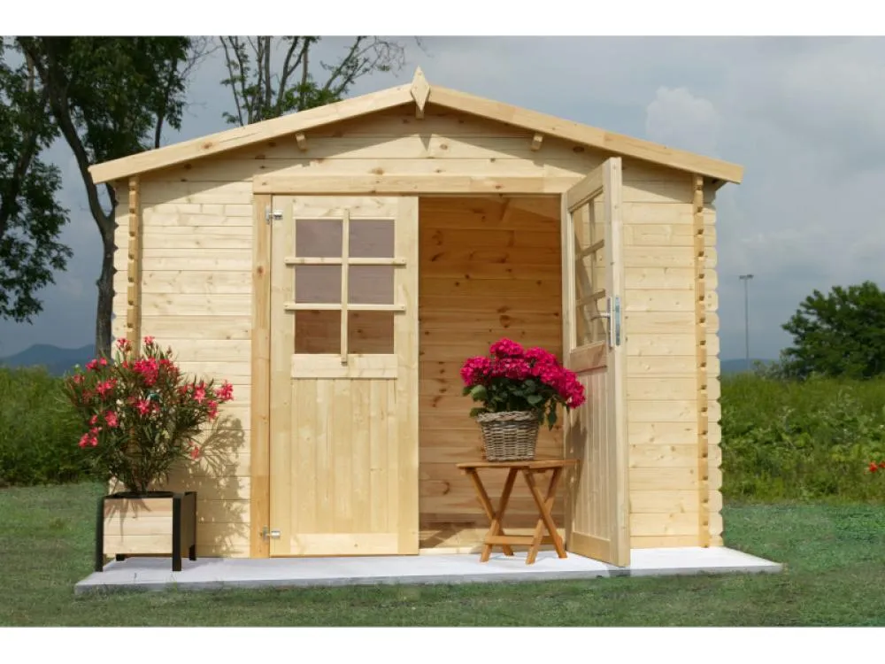 Casetta di legno ambra in abete grezzo non trattato cm300x200 losa Losa
