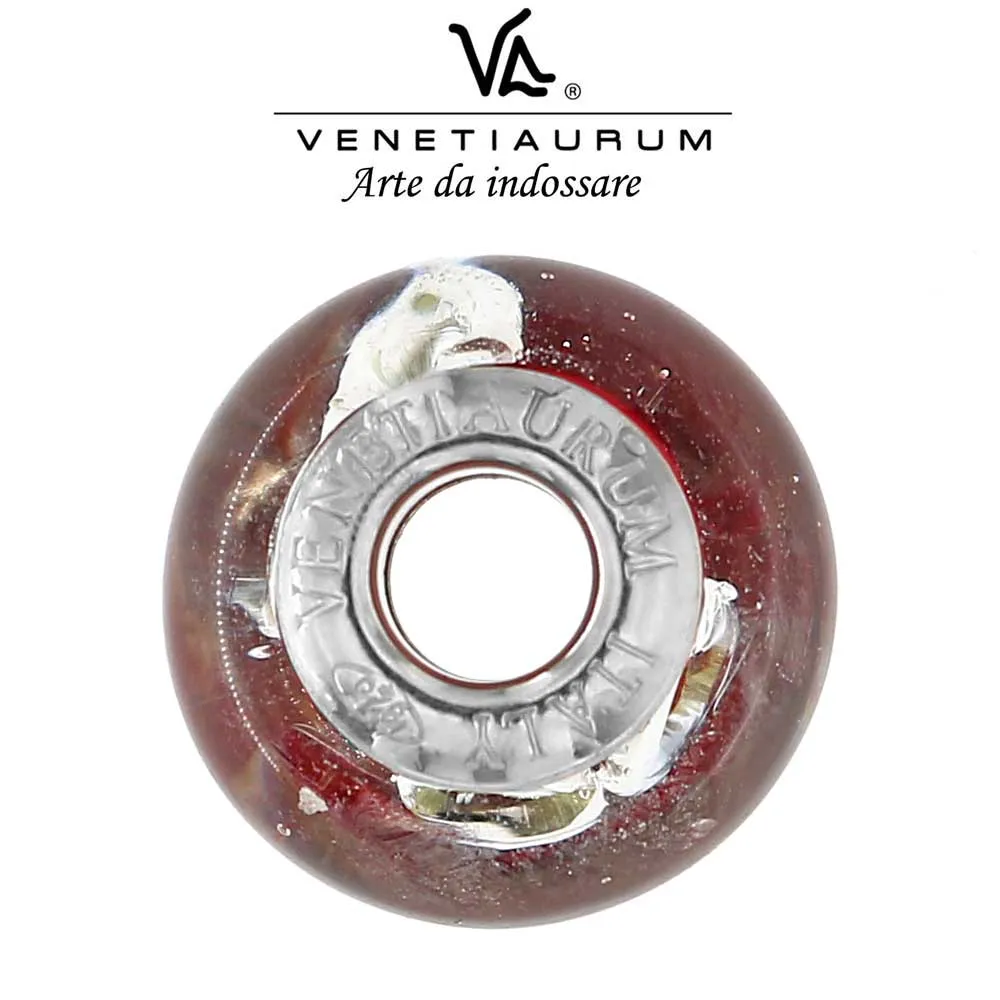 Charm Rosso con Cuori Argento