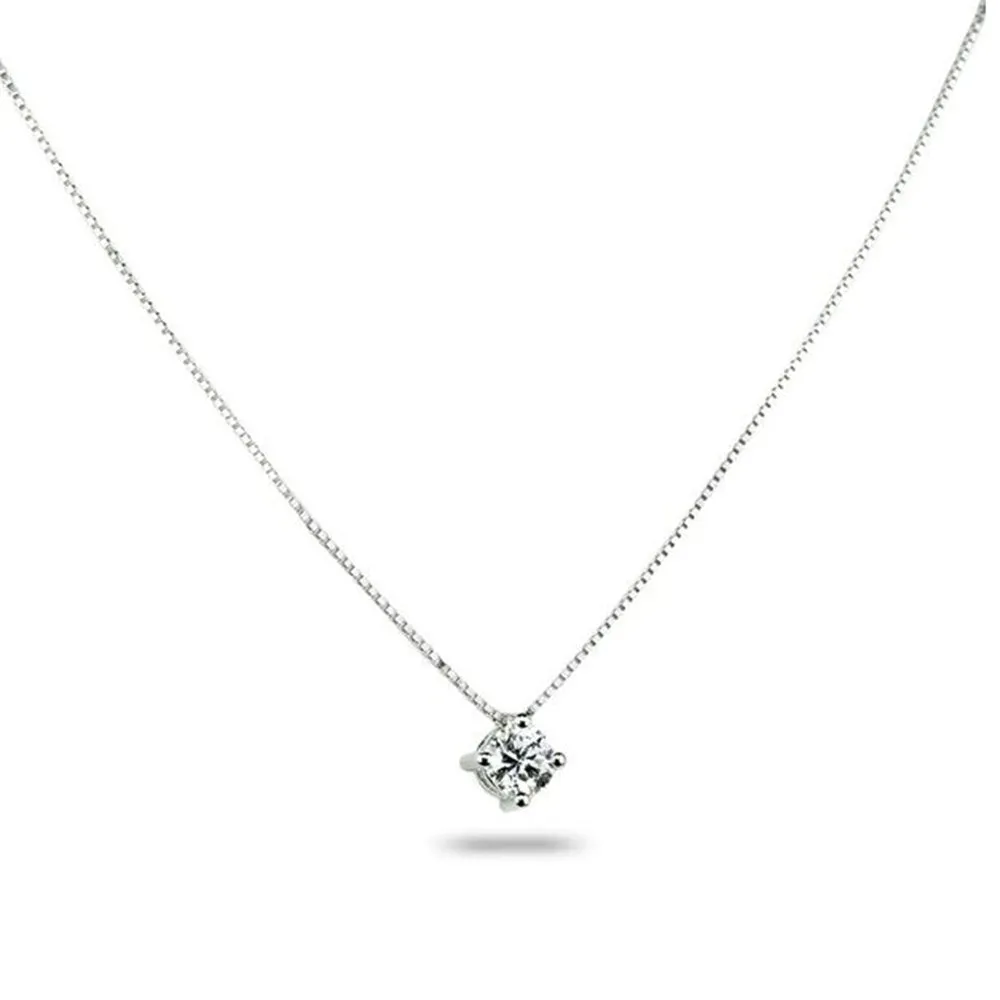 Collana Punto Luce in Oro Bianco con Diamante Davite & Delucchi