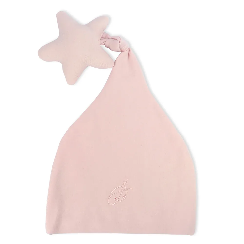CUFFIA NEONATO STELLA ROSA
