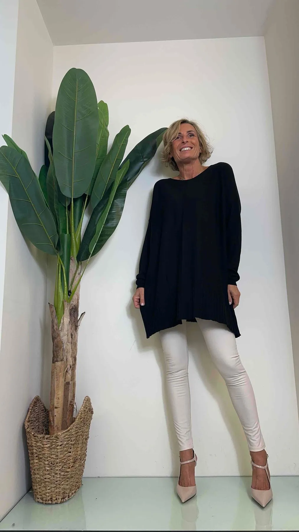 DAFNE - L7938P12 - LEGGINGS ECOPELLE FELPATINO