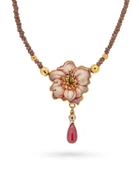 Girocollo Gabriella Rivalta oro giallo Rosa rubino