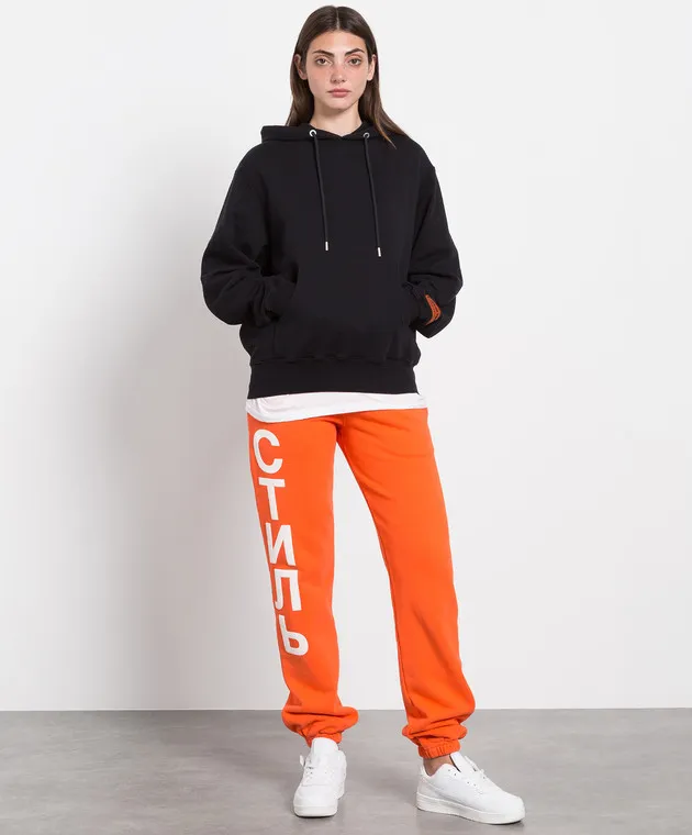 Heron Preston NON INCLUSO Joggers stampati in stile arancione HWCH003C99JER002