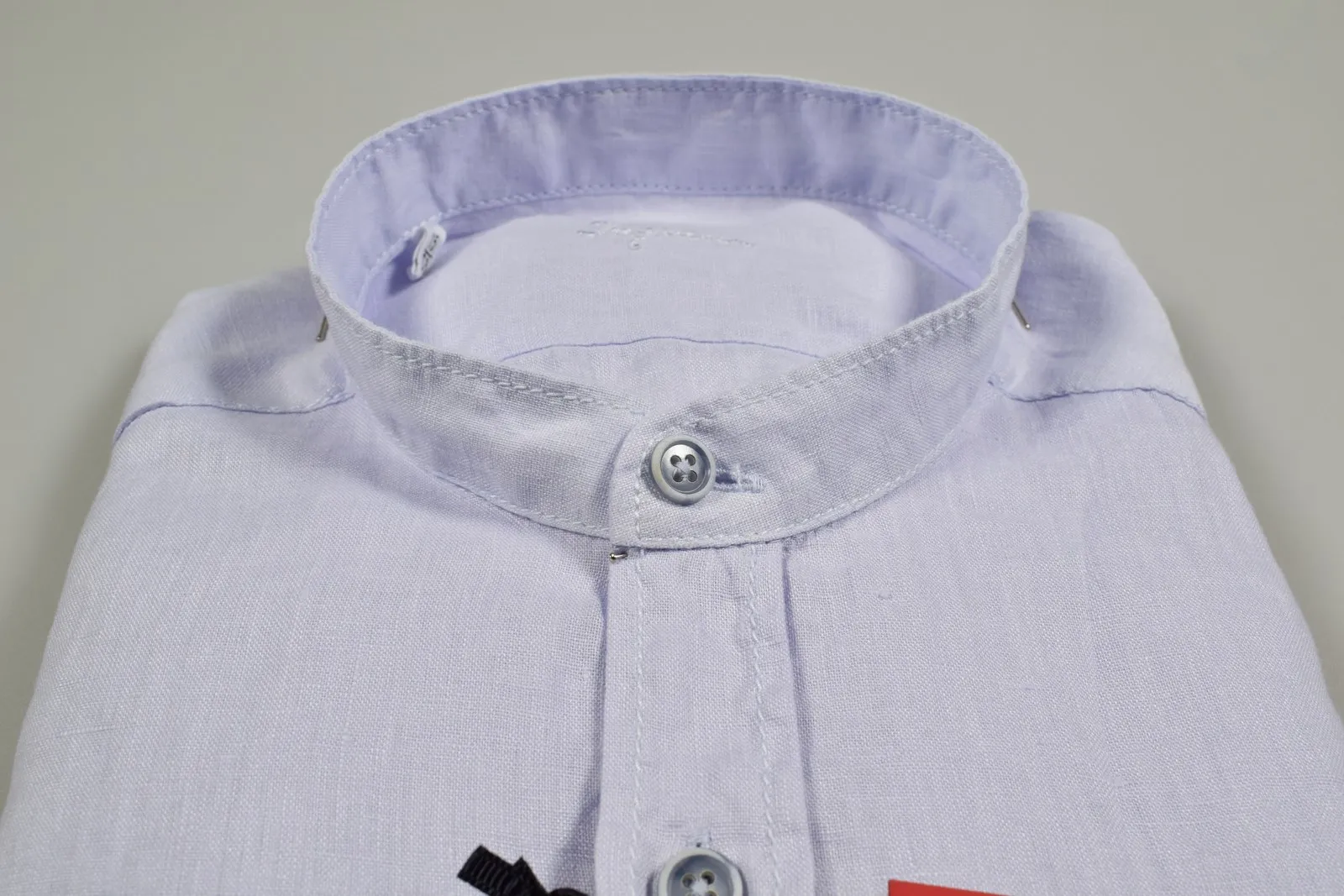 Ingram shirt in pure linen washed neck to Korean regular fit in three colors