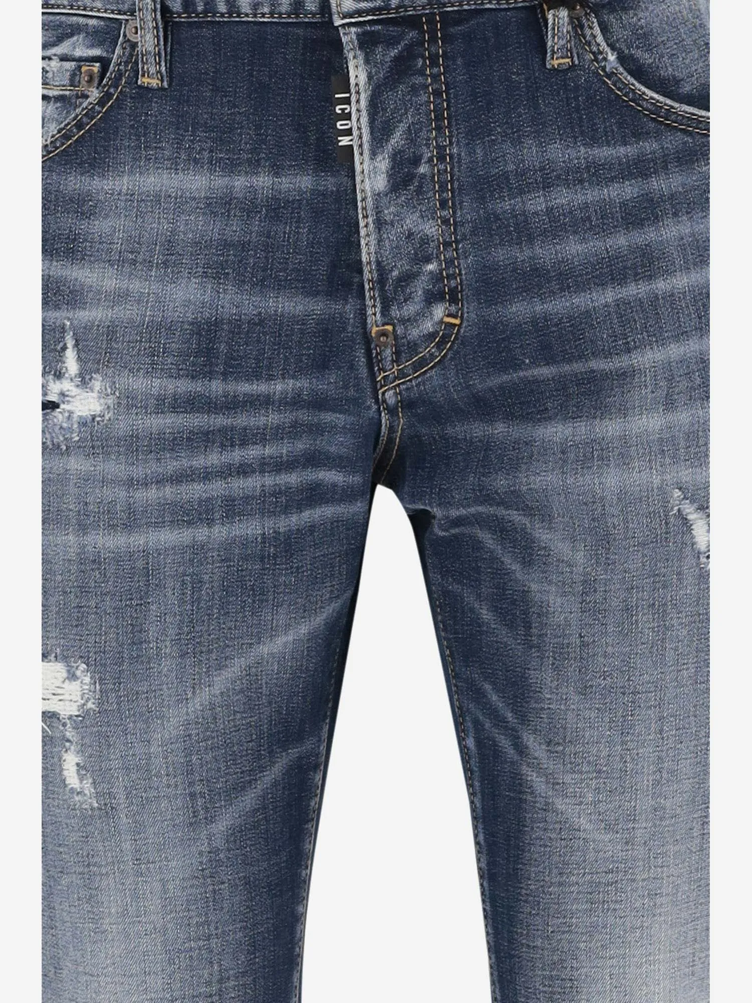 Jeans di denim in cotone allungano dsquared2