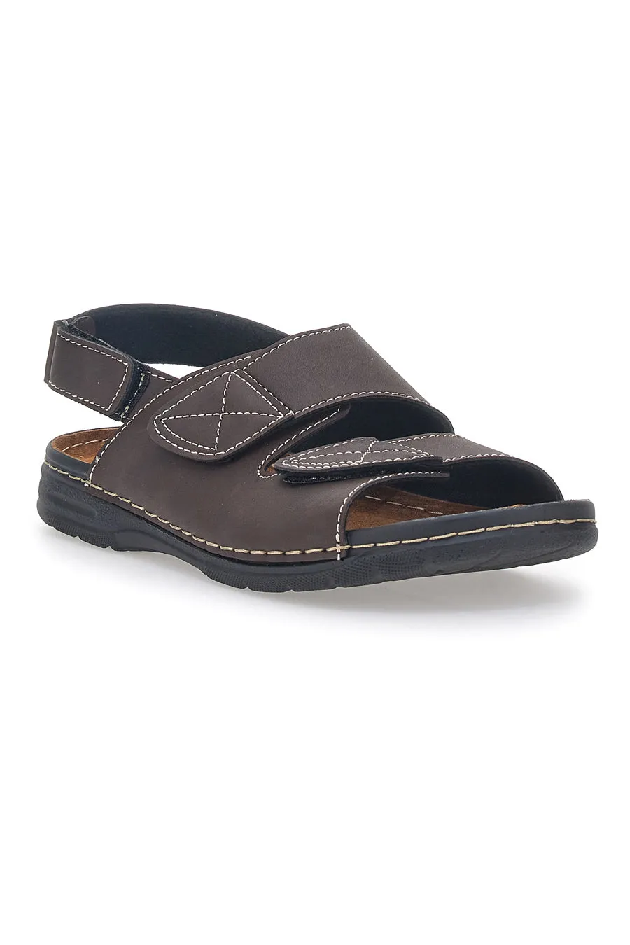   JERPOINT Sandali Marroni Con Chiusura Strappo Jerpoint 647