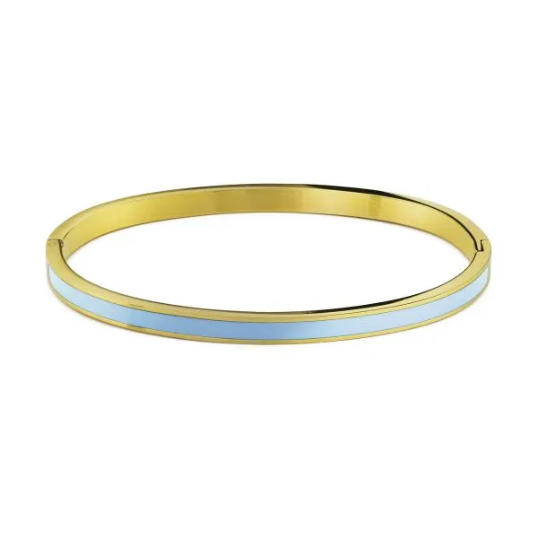 JJ/BR60 Bracciale rigido smaltato sky blu    