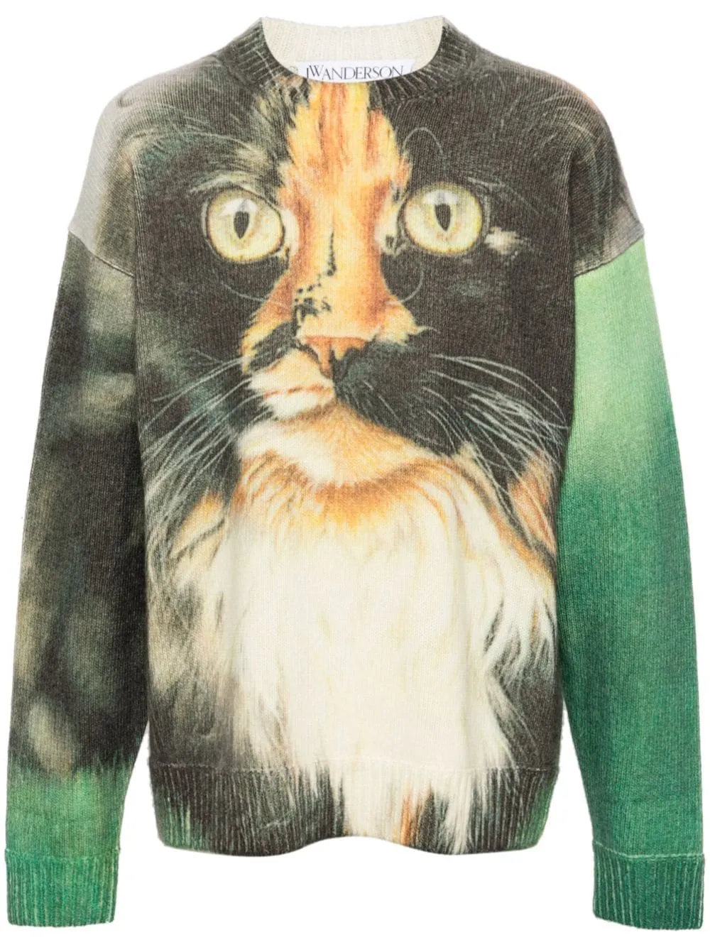 J.w.anderson Maglia Verde Uomo Stampa Gatto