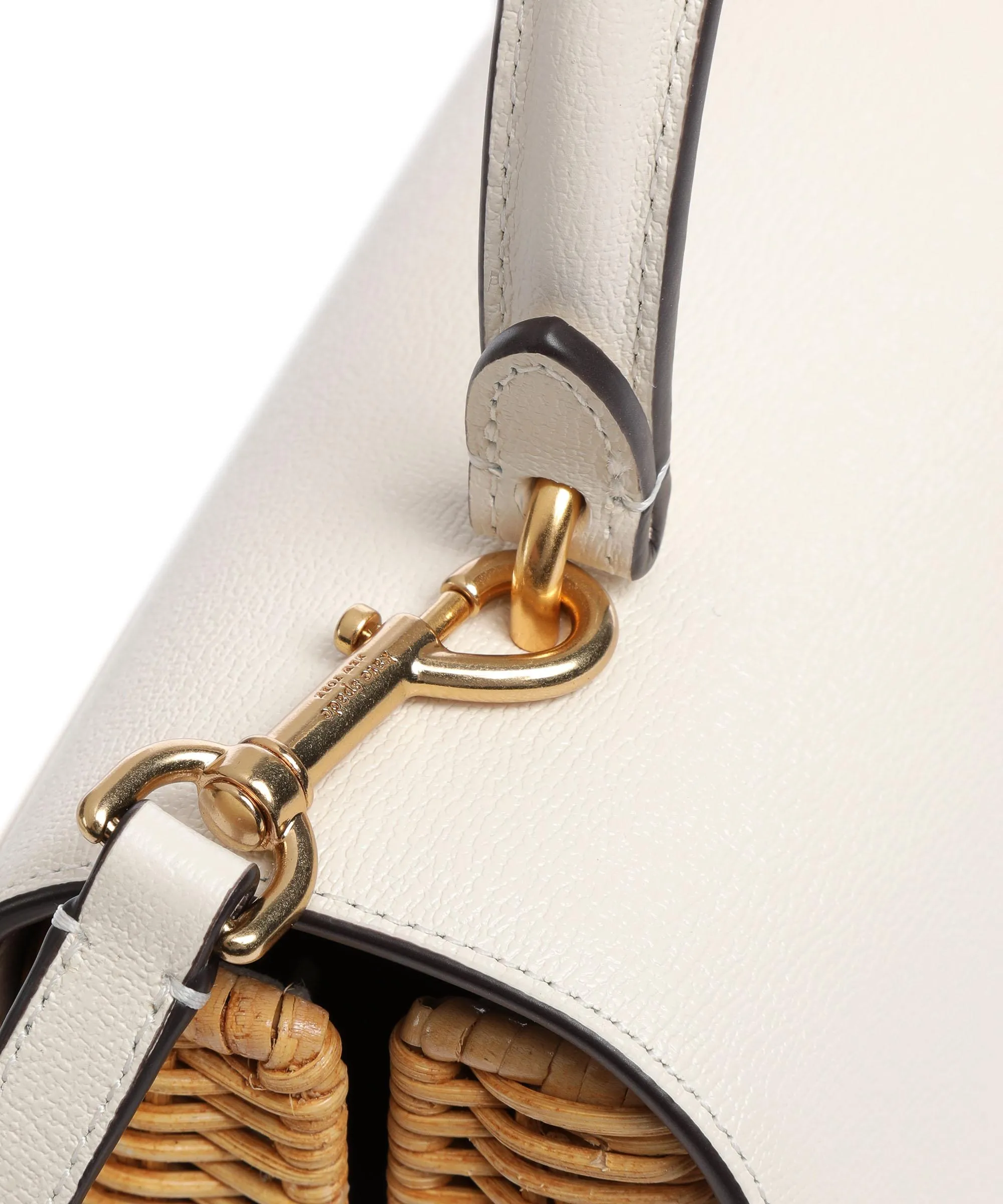  Kate Spade New York Katy Wicker Borsa a mano libro, pelle granulata natura  