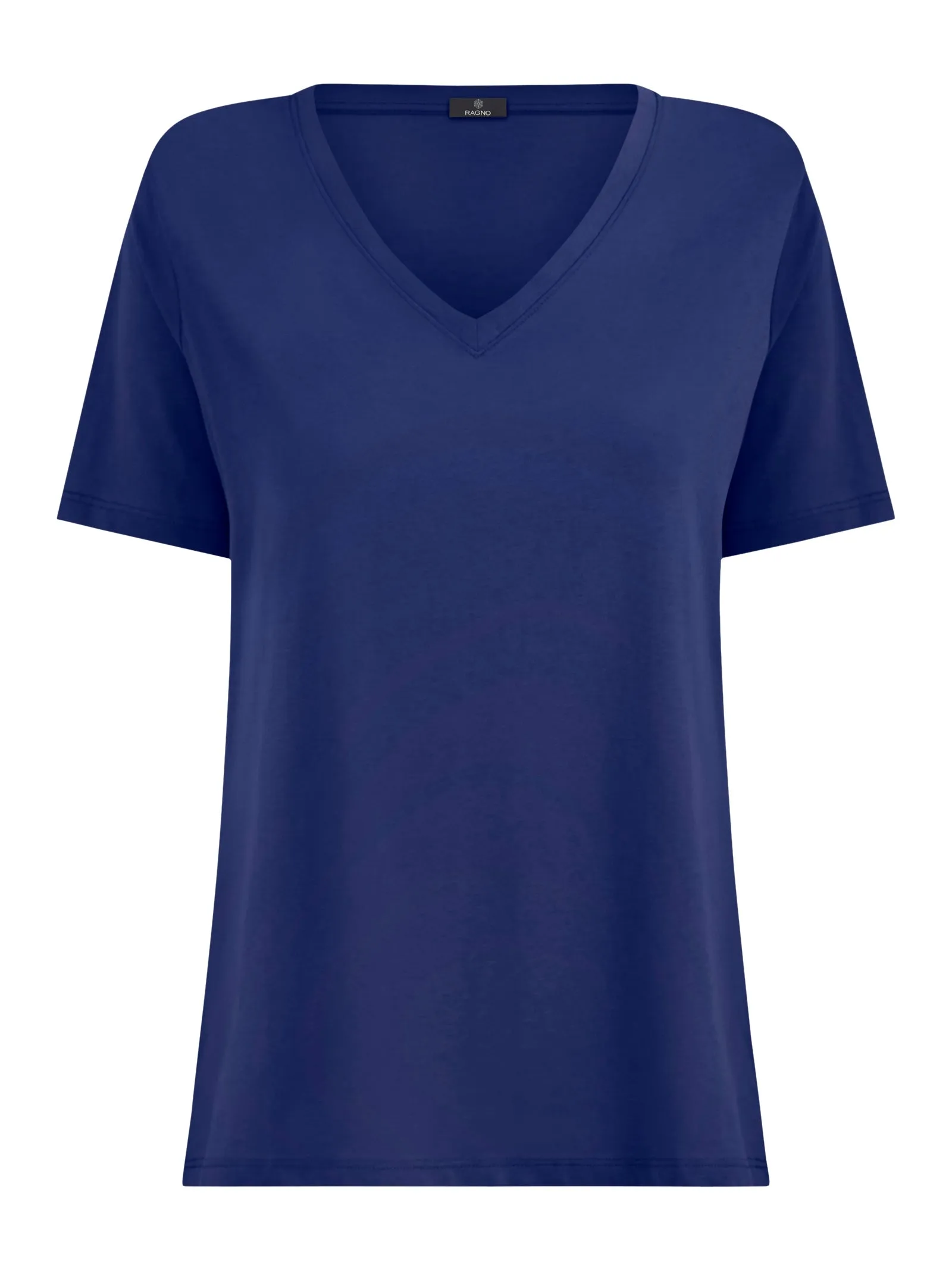 Maglietta con Scollo a V in Ultralight - Blueberry