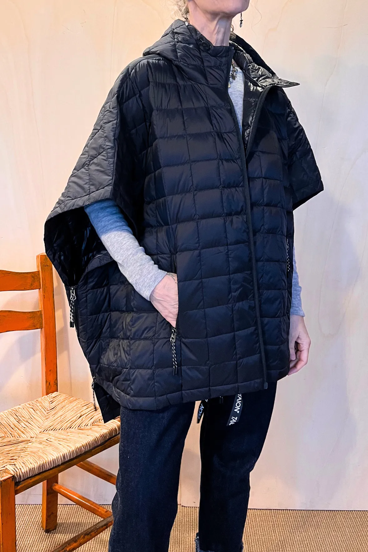 Mantella piumino con zip