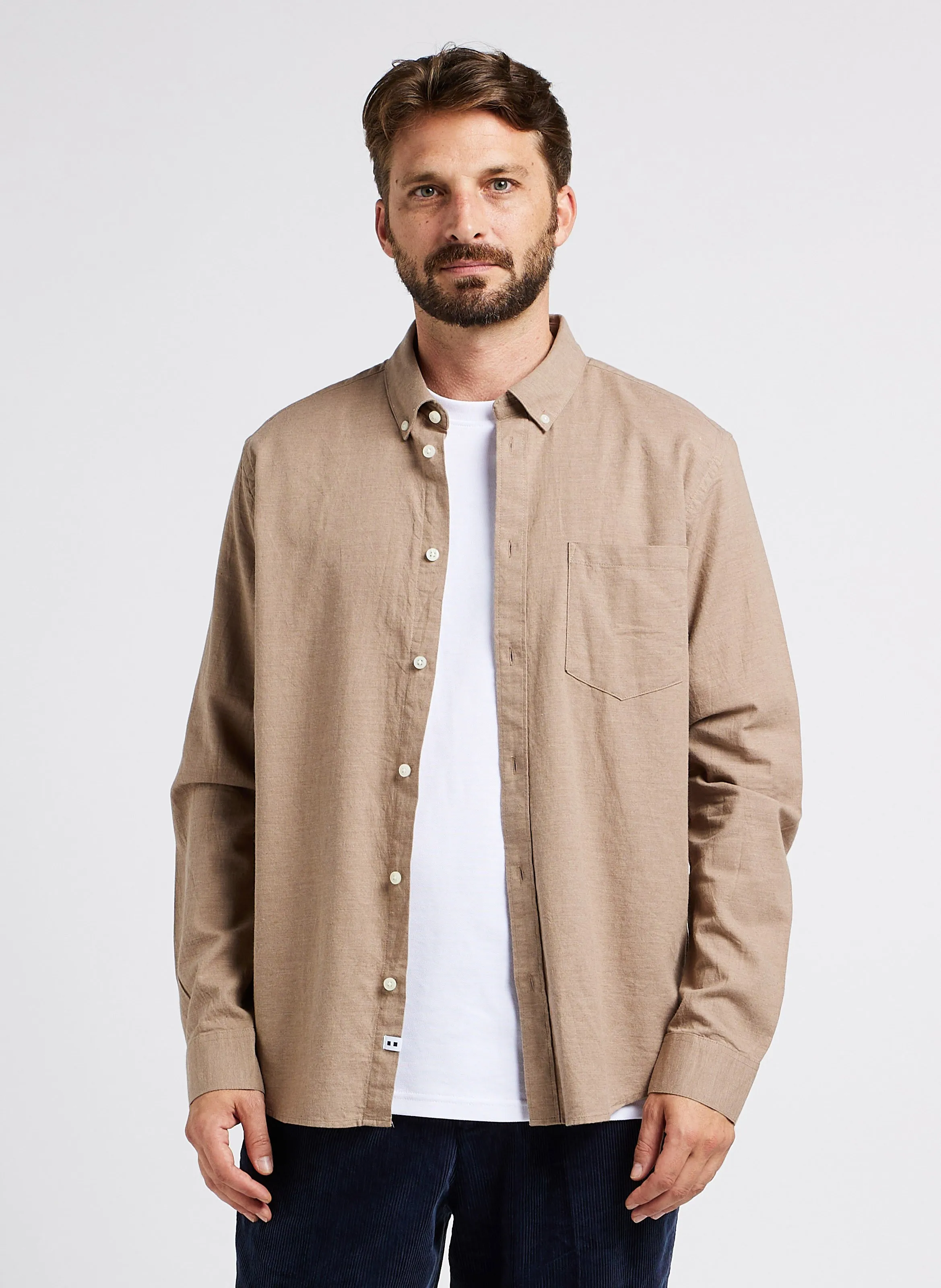  MINIMUM   Jay 3.0 - Camicia regular fit in cotone bio | Beige