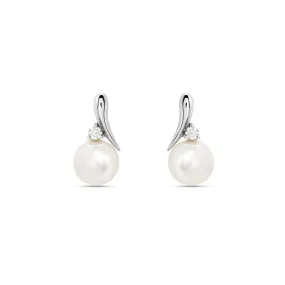 Orecchini Lobo Gabrielle Precious Oro Bianco 375/1000 Perla D'Acqua Dolce Bianco Diamante Bianco 0,052 ct 1428733