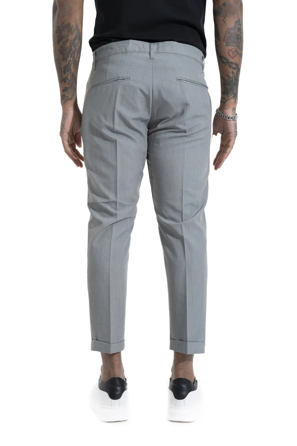 Pantalone Casual Uomo Tasca America Con Bottone Lato Art. Pt102