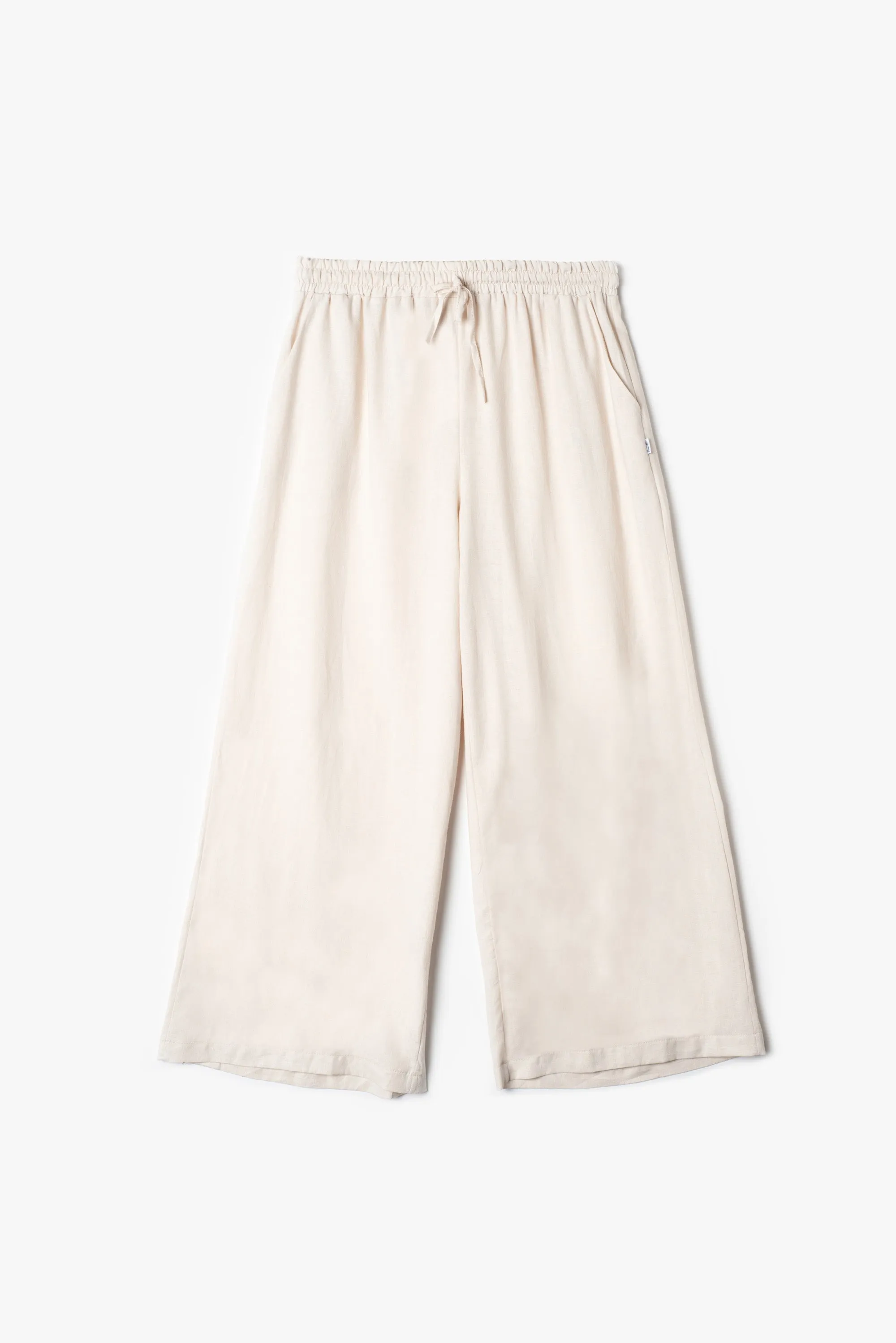 Pantalone palazzo in lino viscosa