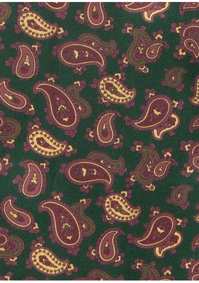 Plastron Esuberante motivo Paisley Verde scuro
