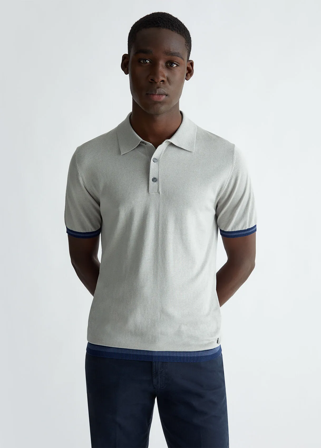 Polo in seta e cotone
