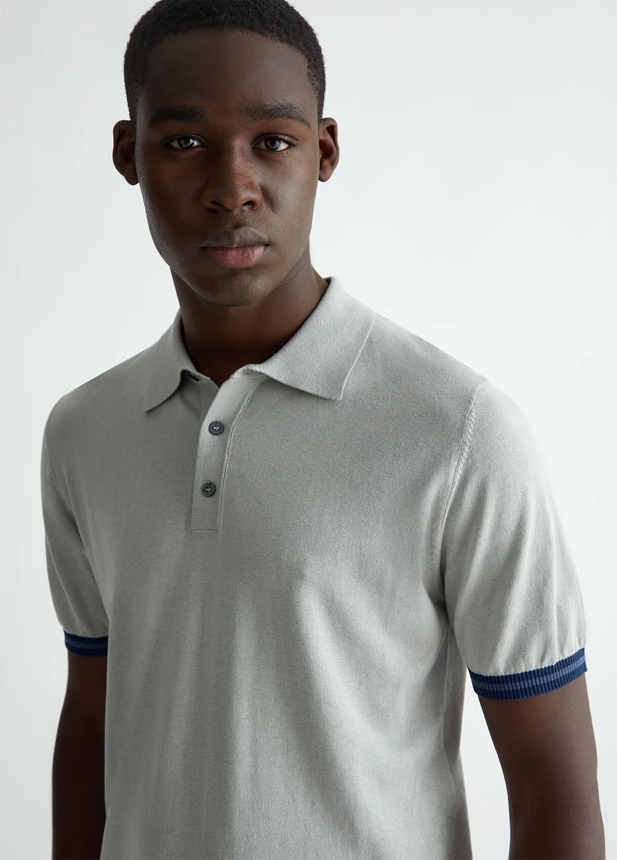 Polo in seta e cotone
