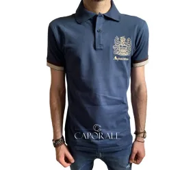 Polo uomo estiva Aquascutum London QMPO23 blu