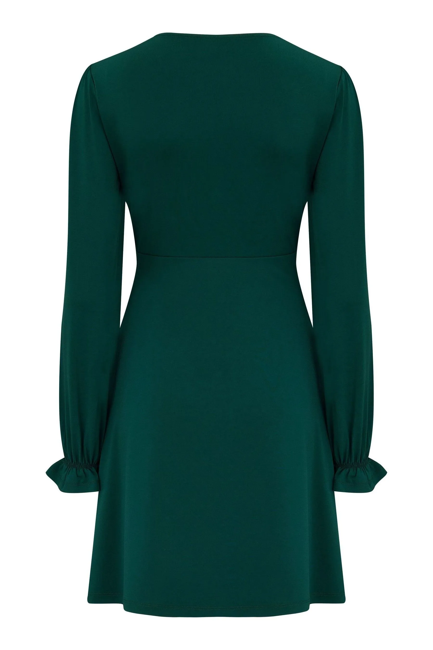 Pour Moi Anya Fuller Bust Lace Detail Slinky Jersey Long Sleeve Tea Dress    