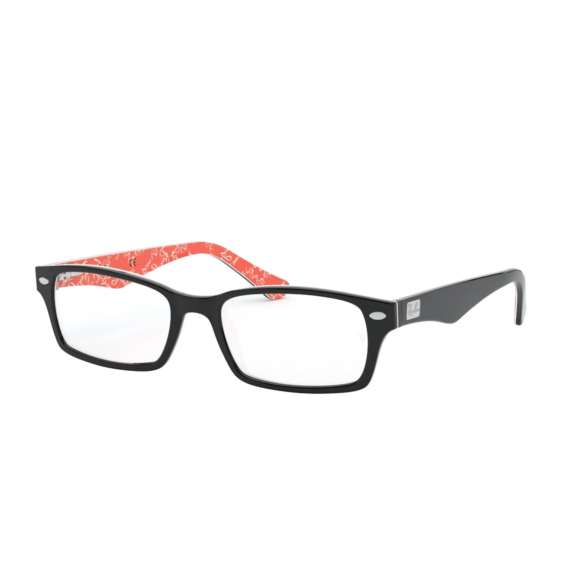   Ray-Ban RX 5206 - 2479 Top Nero Su Texture Rosso | Occhiale Da Vista Uomo 