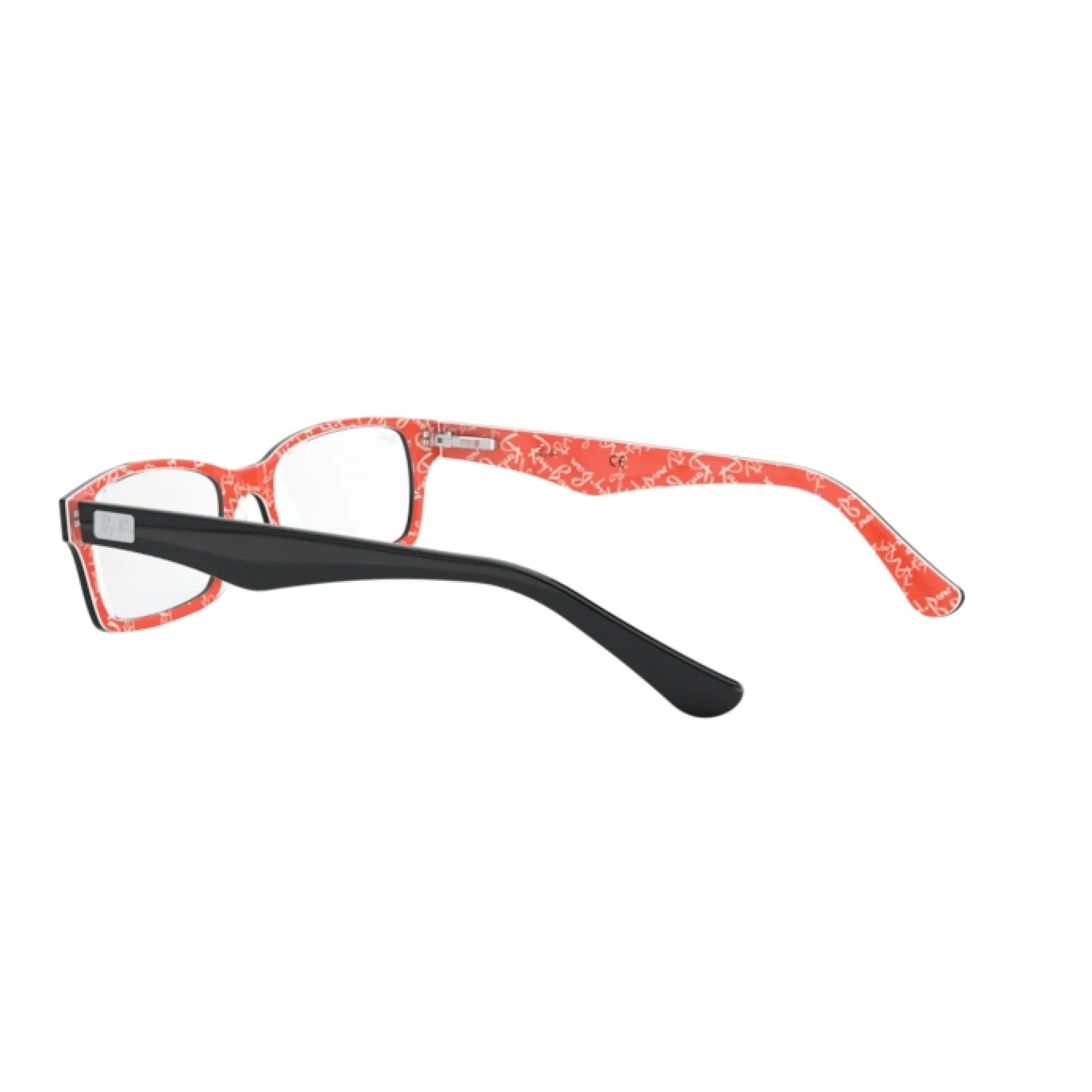   Ray-Ban RX 5206 - 2479 Top Nero Su Texture Rosso | Occhiale Da Vista Uomo 