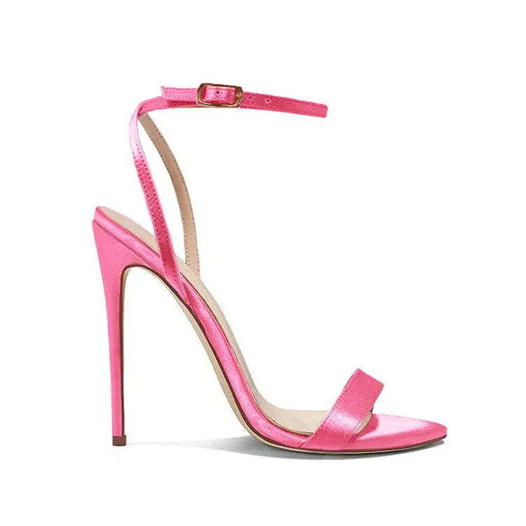 sandalo allacciato raso rosa – COD. 17788 