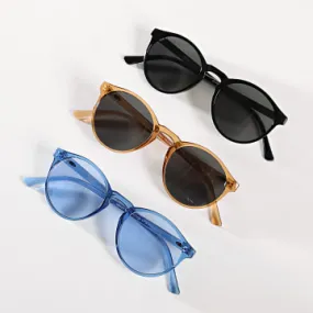 Set di 3 paia di occhiali da sole nero blu cammello