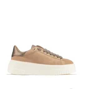Stokton Sneakers donna in camoscio beige