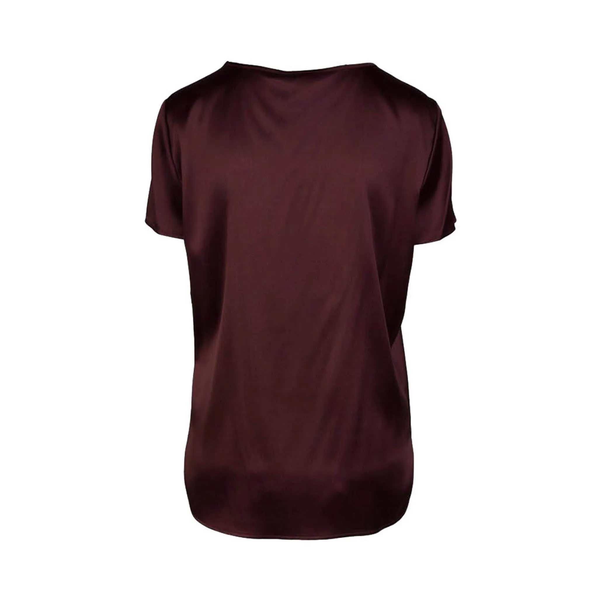 T-shirt Donna in seta Marrone