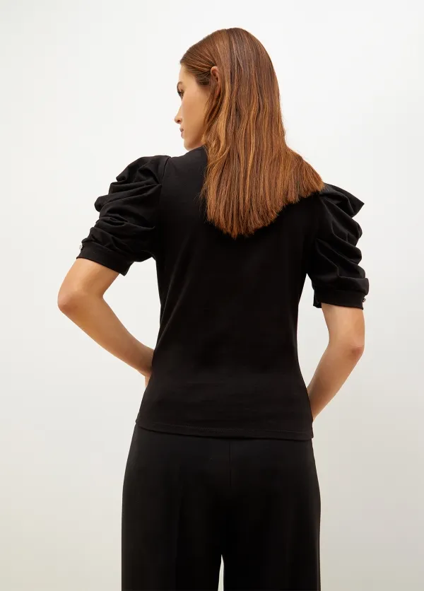 T-SHIRT GIOIELLO CON MANICHE ARRICCIATE LIU JO FRESH
