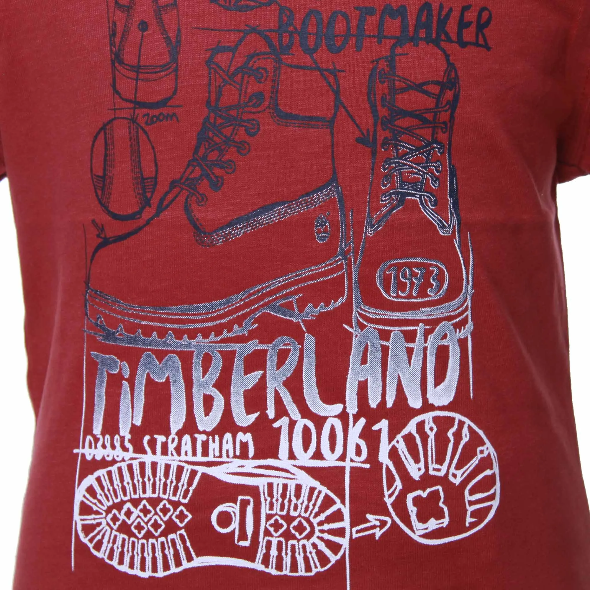 T-Shirt Manica Lunga Baby Rossa Con Stampa