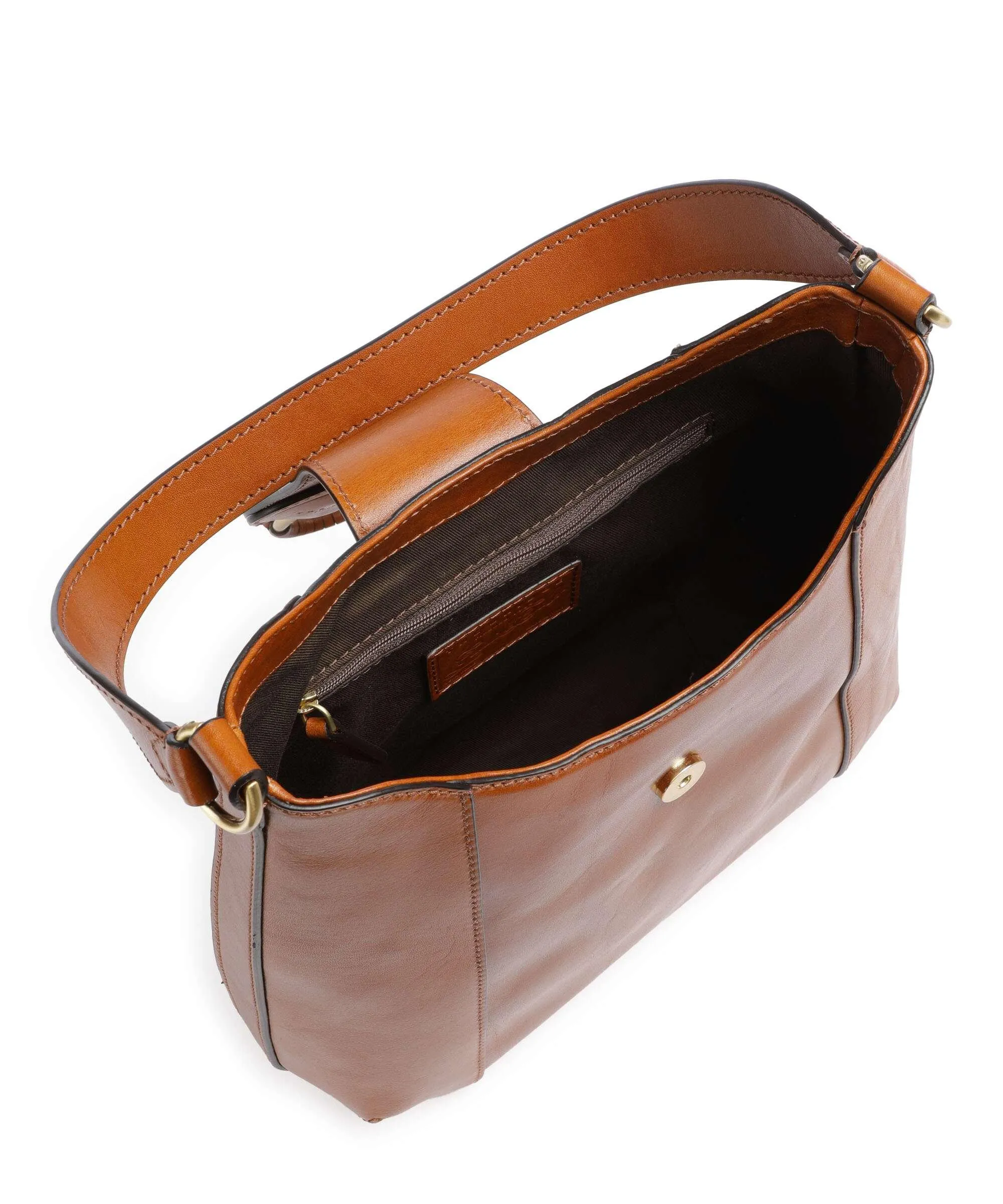  The Bridge Erica Borsa hobo pelle di vacchetta finemente grana cognac  
