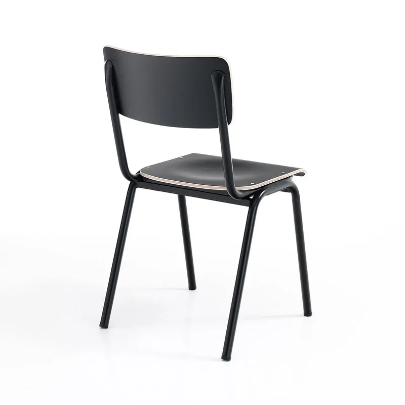 Tomasucci Set da 4 sedie Old School, nero opaco