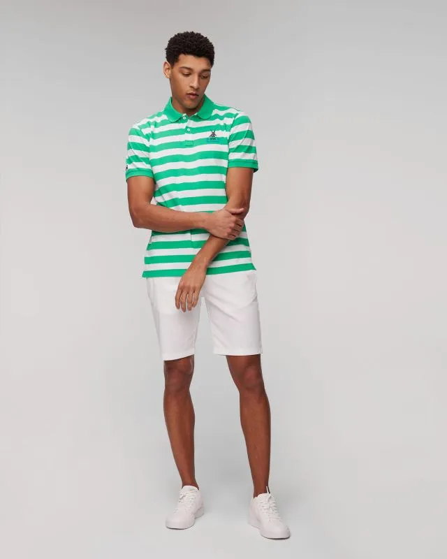 Zielono-białe polo męskie Helly Hansen Koster Polo 34299-499